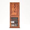 Solid Sheesham Wood Foldable Study Table with Bookshelf &amp; Storage Cabinet | Rosewood Study Desk for Home &amp; Office (Natural Finish)
