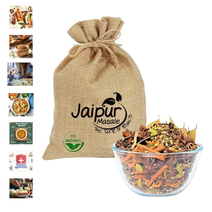 JAIPUR MASALE Khada Garam Masala | Whole Spices Blend | Sabut Garam Masala (900g) with Jute bag