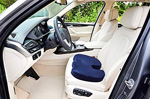 Doctor Recommended Coccyx Seat Cushion for Tailbone Pain Relief,Sciatica Pain Relief,Hip Support,Lower Back Support - Orthopedic Foam Chair Cushions for Sitting with Removable Cover. - Blue