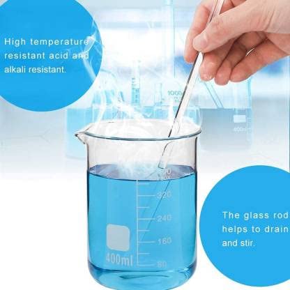 Chemistry Lab 36 Items Kit – Borosilicate Glass &amp; Plastic Beakers, Conical Flasks, Measuring Cylinders, Test Tubes, Crucible, Spirit Lamp &amp; More – Ideal for Students, Science Experiments &amp; Lab