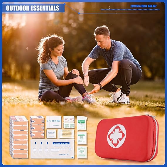 314 Survival Gear and Equipment First Aid Kit Med Supplies for Vehicles Travel Car Camping Hiking