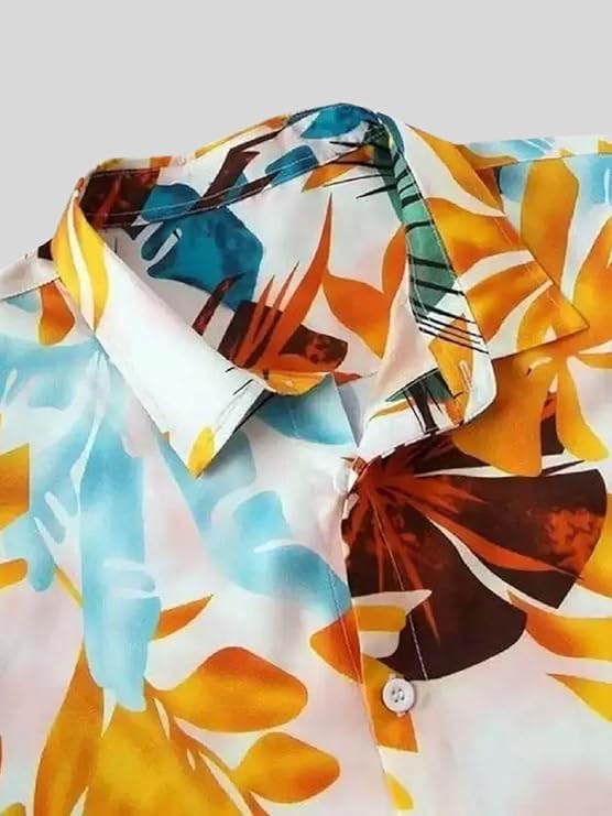 Leriya Fashion Men&amp;#039;s Casual Rayon Relaxed Fit Shirt Button Down Summer Shirts for Men | Stylish Printed | Short Sleeve | Trendy
