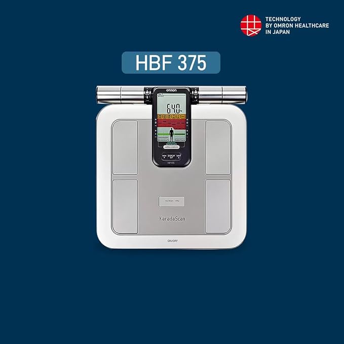 Omron Karada Scan Body Composition Monitor HBF-375, 140 KG, Silver