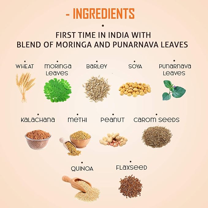 Indijan Multigrain Superfood Atta/Flour 5 Kg|11 Ingridients &amp; 35% Millets+Superfoods/Low carb + Protein+ Vitamins+ Dietary fibre/100% Wholegrain/Immunity Booster/Diabetic Friendly/Low GI