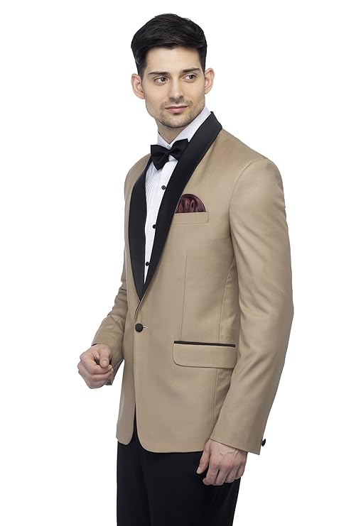 FAVOROSKI Men's Polyester and Viscose Tuxedo Blazer