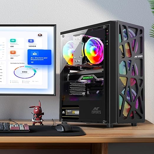 Core i7 4770 Desktop PC | 16GB RAM | 256GB SSD + 1TB HDD | HD Graphics 4600 | RGB 4-Fan Cabinet | WiFi, Ethernet, VGA | Windows 11 Pro | High-Speed Home &amp; Office Computer