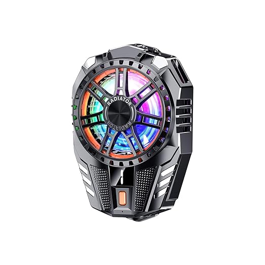 STRIFF Mobile Cooling Pad |Mobile Cooler | Gaming Fan | for Instant Cooling Advanced Refrigeration Chip &amp; LED Temperature Display Compatible for Android and iPhones - (Black)