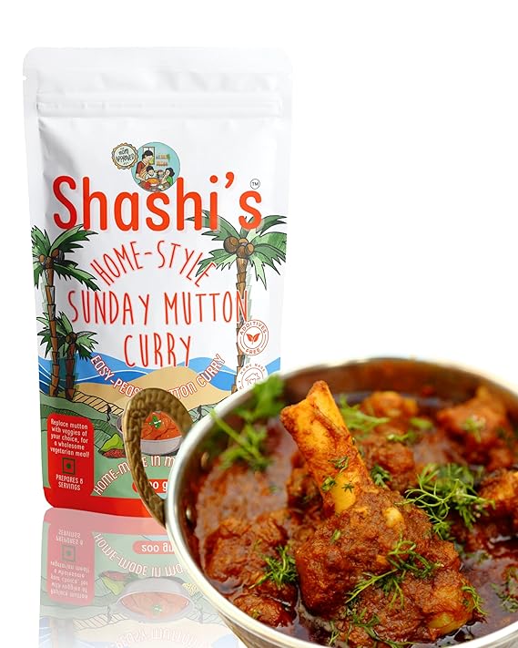 Shashi's Mutton Curry Masala | 200g | Authentic Indian Meat Masala Blend | 5 Simple Step Recipe| Homemade No Preservatives