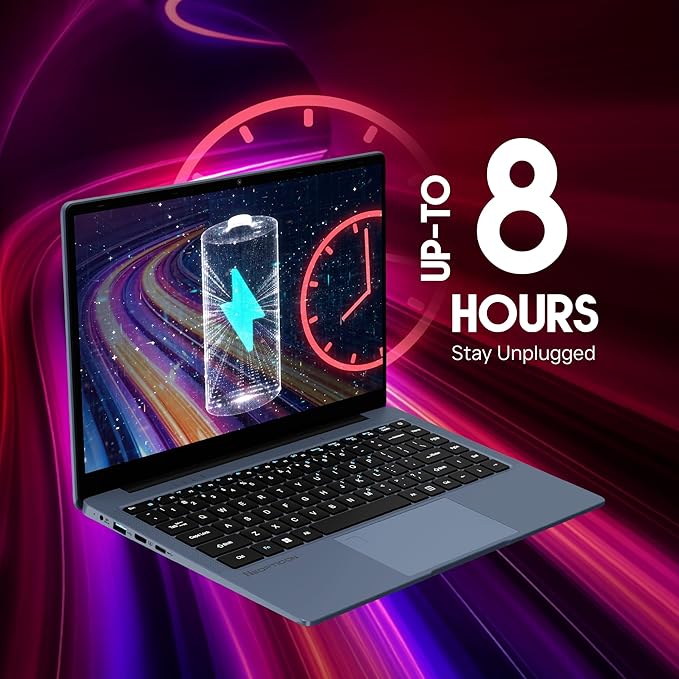 BrowseBook 14.1" FHD IPS Laptop | Best Student &amp; Office Work Laptop | Celeron N4020 | 4GB RAM | 128GB SSD | Windows 11 | 38Wh | 1.3kg | Grey