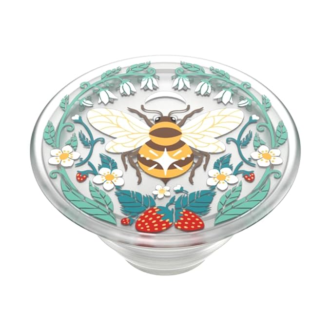 PopSockets Phone Grip with Expanding Kickstand, Adhesive Grip - Translucent Bee Boho