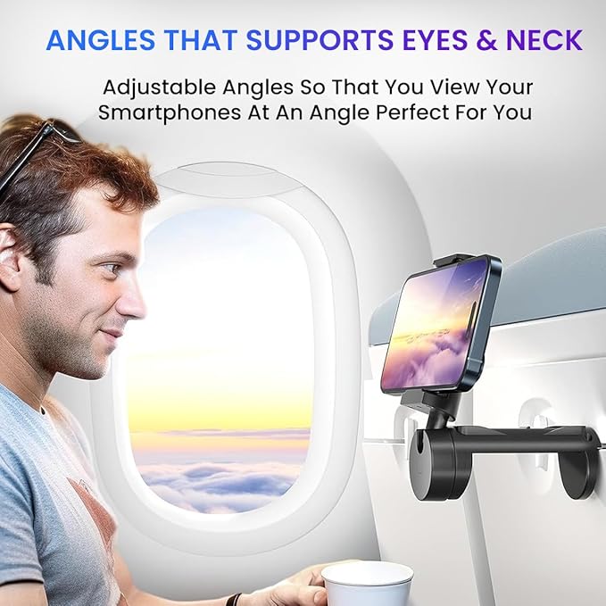 Portronics Mobot Clip Mobile Holder with 360° Adjustable Angles, Light Weight, Pocket Friendly, Mobile Stand for Table/Video Recording/Vlogging, Compatible with 4 to 6.4 inch Smartphones (Black)