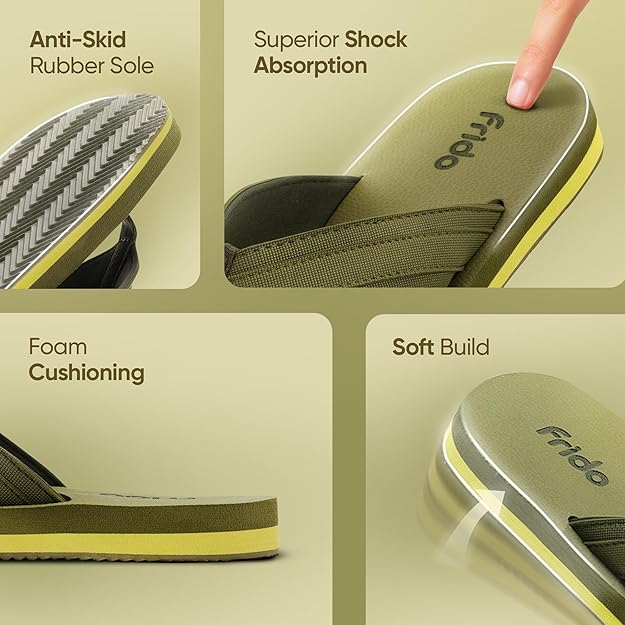 Frido Cloud Comfort Slippers for Women &amp; Men | Orthopedic Soft Home Chappal | Unisex House Slippers with Anti-Skid Sole for Women &amp; Men’s Casual Home Use