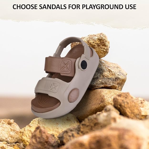 GLJ Kids Comfort Clogs Sandals For Boy And Girl, 1 to 4 Years, Two-Strap Design, Easy To Wear Slip On, Dust and Waterproof, 7101