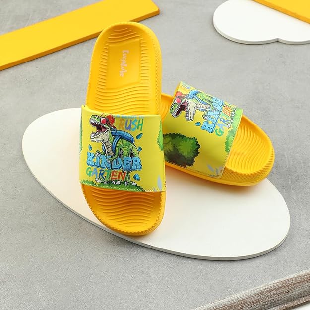 Liberty Lucy &amp; Luke CONNER-2E Casual Printed Slides Slipper For Kids With EVA Sole | Comfortable PU Outsole | Cushioned Footbed | Lightweight Latest and Trendy Design | Stylish Footwear