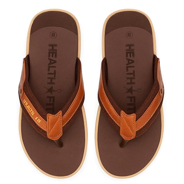 HEALTH FIT Men's Ortho Slippers | Comfortable Lightweight Footwear for Heel &amp; Knee Pain | Ideal for Daily Use &amp; Walking