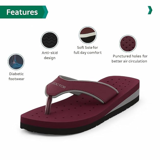 ORTHO JOY Doctor Orthopedic Soft Slippers For Ladies Daily Use/mcr chappals for women/ortho slippers women