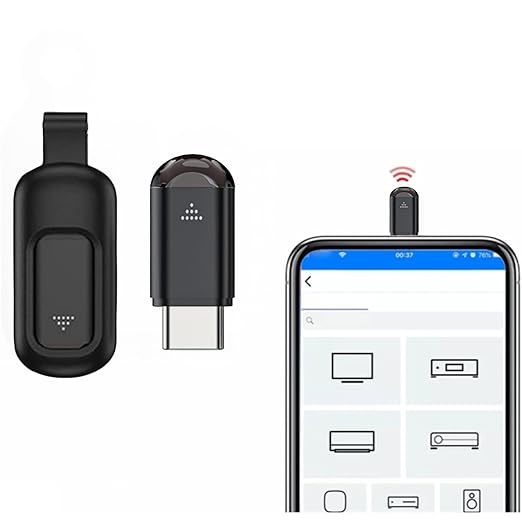 Mini Smartphone IR Remote Controller Adapter Type C 5th Gen (2023) for Android Mobile Mini Infrared Universal Control All in One Air Conditioner/TV/DVD/STB(Not for i-Phone 15) (Type-C)