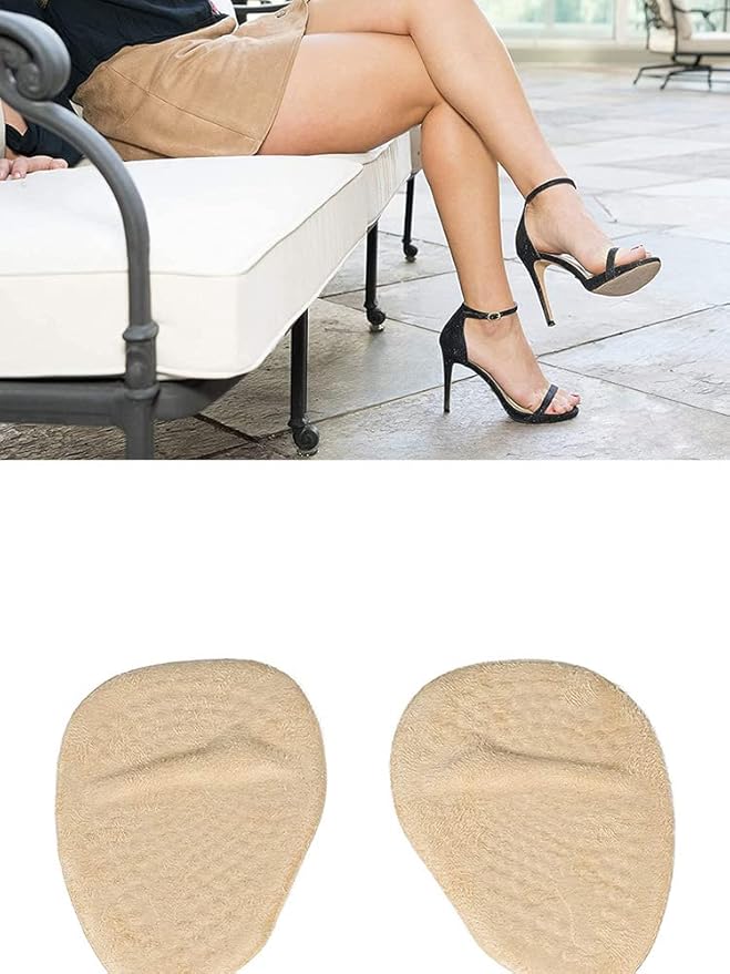 Ball of Foot Cushions, Metatarsal Pads, High Heel Inserts, Forefoot Cushions and Soft Gel Insole Pads, Ideal for Women Mortons Neuroma &amp; Metatarsal Foot Pain Relief (4 pcs)