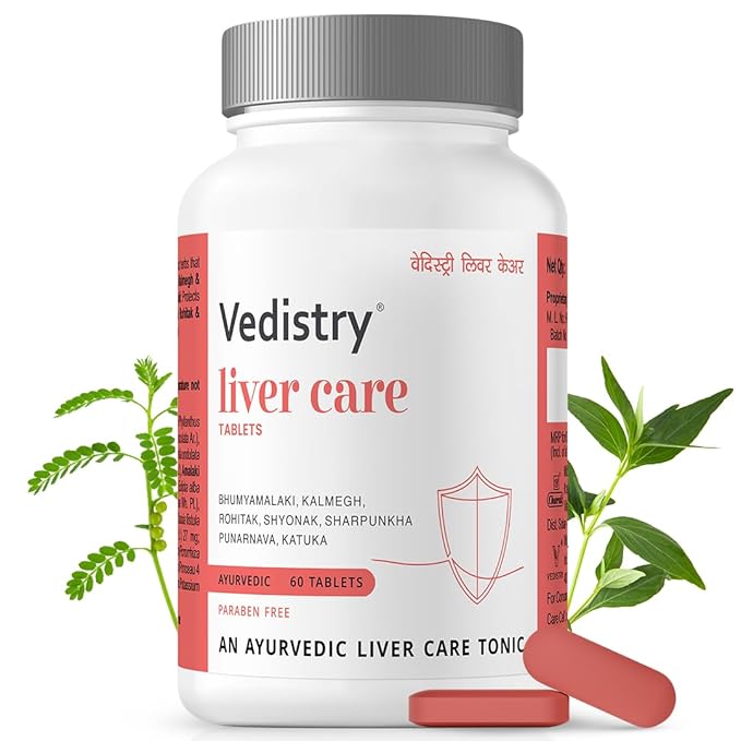 Livercare Tablets | Ayurvedic Liver Detox Supplement for Fatty Liver &amp; Sluggish Metabolism | Clinically tested | 22% reversal in fatty liver
