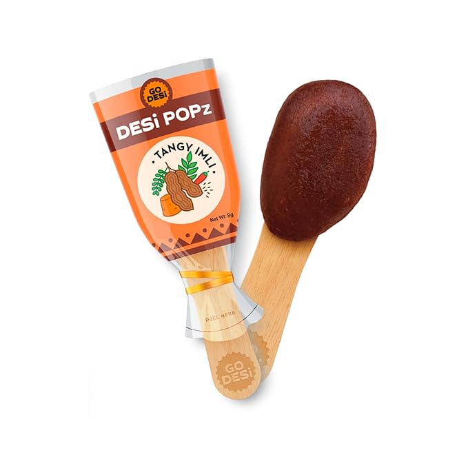 GO DESi Popz Imli Pop, Tamarind &amp; Jaggery Candy, 50 Pieces, Tangy Imli, Imli Candy, 400 g