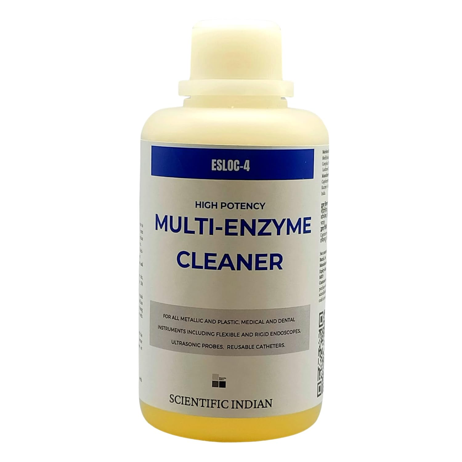Scientific Indian I ESLOC-4 Cleaning and Disinfectant Solution for Medical, Surgical and Dental Instruments I Rust Prevention Enzyme based (200 ML)