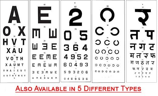 Eagle Eye Products® || EEP || Professional Eye Test Chart Set || Letter | Number | Landolt C Vision Charts || For Optometry and Medical Offices || White || Medical Grade Plastic