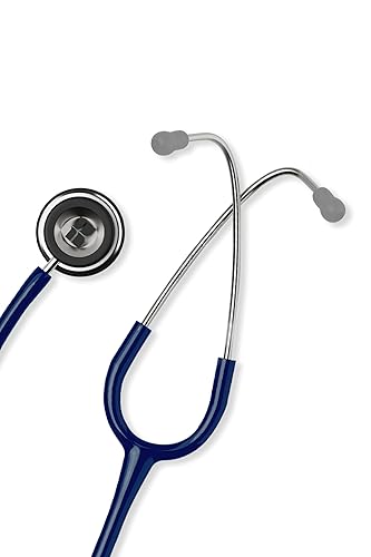 Knya 6sense Stethoscope | Dual-Sided Chest Piece for Adult &amp; Pediatric Use | Lightweight Stainless Steel Build | Soft-Seal Ear Tips | Made in India | Comes in a Premium Gift Box | Navy Blue