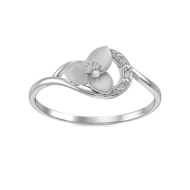 Joyalukkas metal 950 Platinum and Diamond Ring for Girls