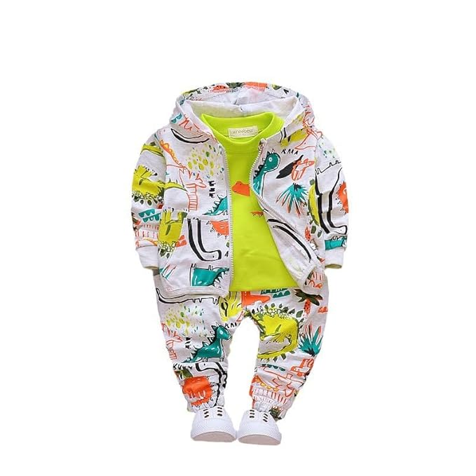 Googo Gaaga Boys Cotton Printed Hoodie Sweatshirt with Joggers in Clothing Set