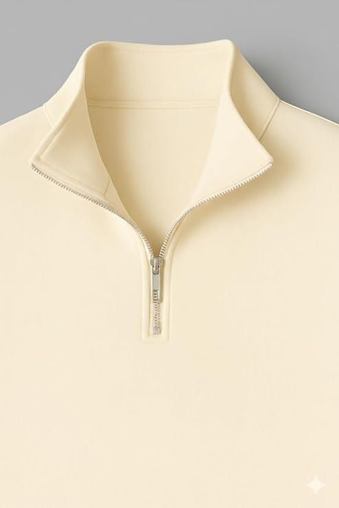 Mack Jonney Men’s Fleece Half-Zip High Neck Sweatshirt | Warm Stylish Winter Wear XL