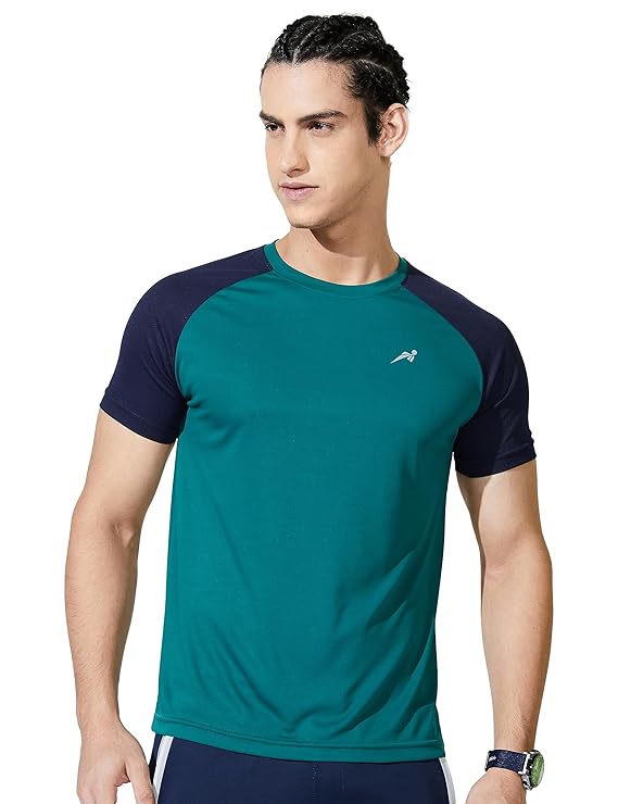 Symbol Men Color Block Active Regular Fit Sports T-Shirt | Round Neck | Half Sleeve