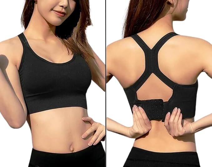 GLAMORAS Women Nylon Spandex Low Impact Padded Non Wired Racer Back Sports Bra for Gym, Cardio, Zumba and Yoga | Everyday Active Wear for Girls