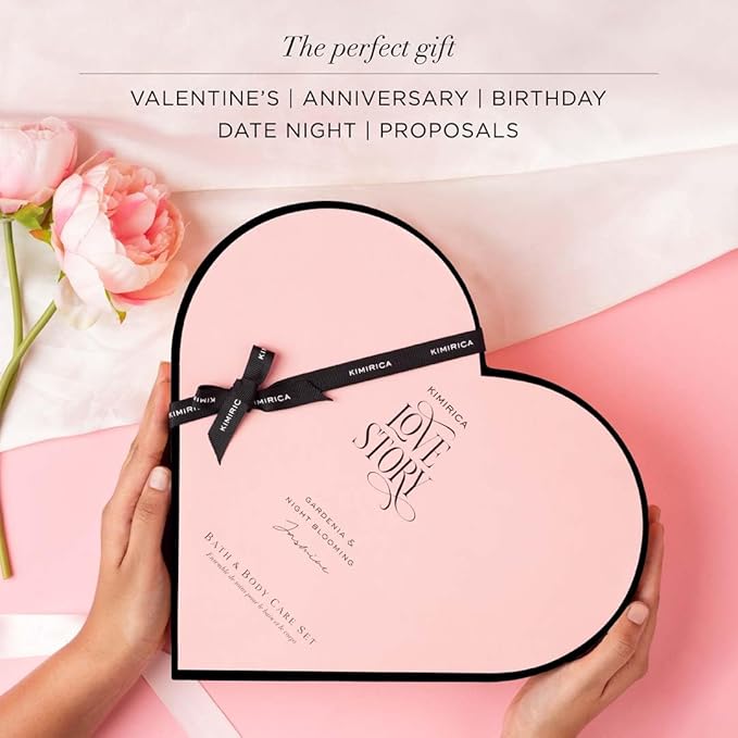 KIMIRICA Gift Set Love Story Moment For Women Men| Luxury Bath And Body Care Set For Husband Wife |Birthday Gift Kits | Anniversary To Pamper Your Loved Ones For All Occasion Ages