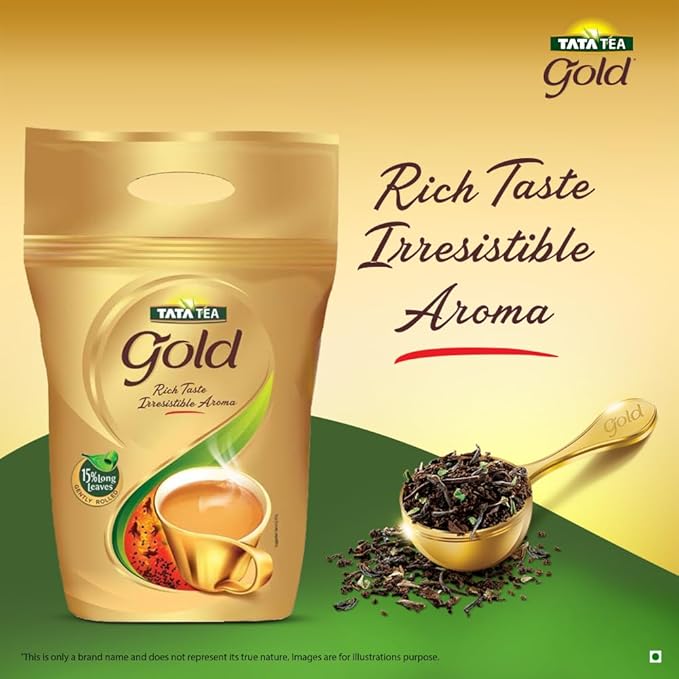 Tata Tea Gold 1kg, Premium Assam Teas With Gently Rolled Aromatic Long Loose Leaves, Rich Aromatic Chai, Black Tea