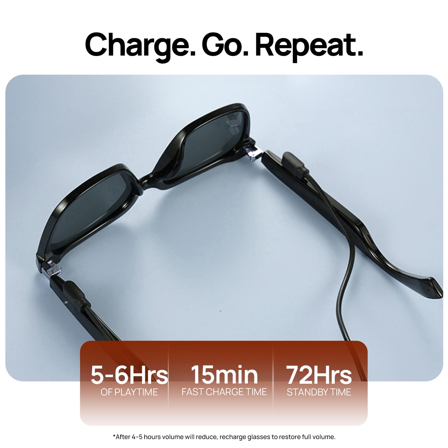 Fire-Boltt Fire-Lens Dune Smart Glasses, Bluetooth Calling &amp; Open-Ear Bluetooth Sunglasses with HD Sound &amp; Smart Audio Touch Controls Voice Assistant (Siri/Alexa/Google), Fast Charging for Men &amp; Women