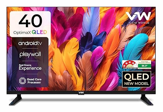 VW (Visio World.) 101 cm (40 inches) OptimaX Series Full HD Smart QLED Android TV VW40AQ1 (Black)