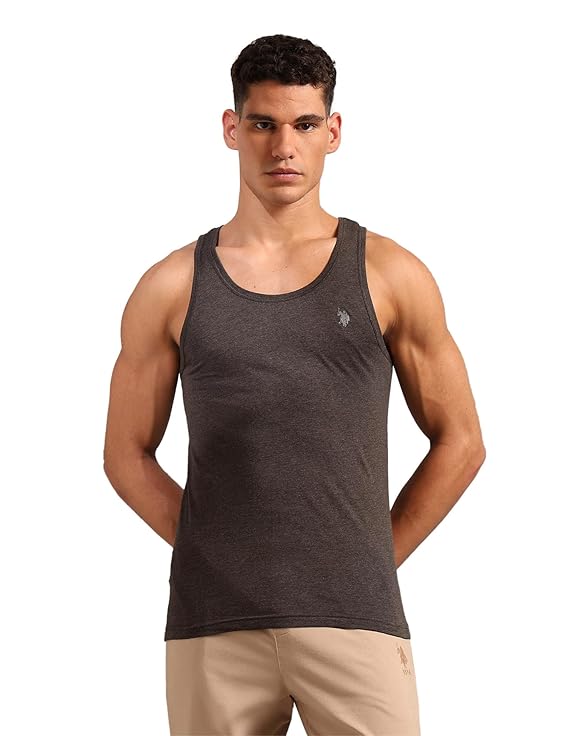 U.S. Polo ASSN. Mens PV004 Premium Breathable Bamboo Cotton Innerwear Vest