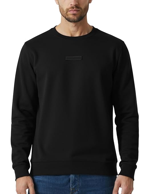 DAMENSCH Mens Solid Regular Fit Microfibre Elastane Full Sleeve Statement Elemental Round Neck Sweatshirt with Premium Dyes Comfortable Casual Wear Sweatshirt