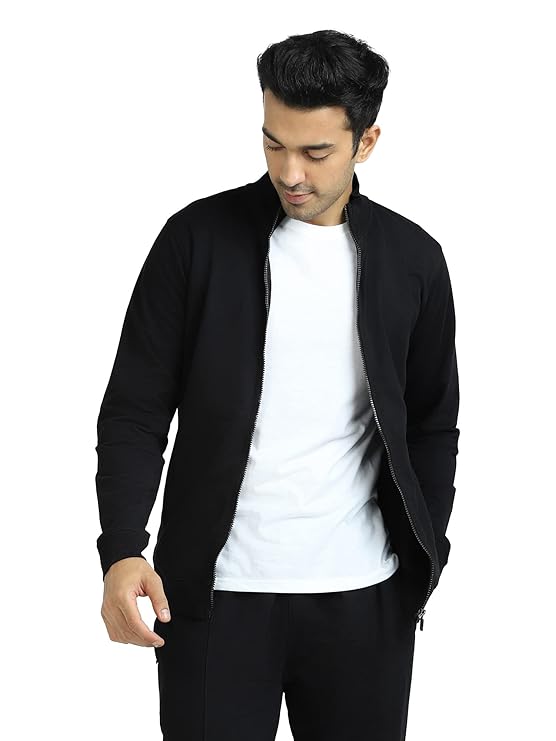 XYXX Mens Cruze Regular Fit High Neck Zip-Up Winter Jacket with Full Zipper Closure and Side Pockets