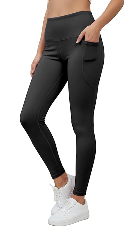 Mehrang Gym wear Mesh Legging Workout Pants with Side Pockets/Stretchable Tights/Highwaist Sports Fitness Yoga Track Pants for Women