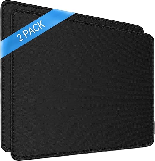 STRIFF Mousepad Mouse Mat 230X190X2mm Mouse Pad Gaming/Mouse pad for Laptop Non-Slip Rubber Base, Waterproof Surface, Premium-Textured, Compatible with Laser and Optical Mice(Black)