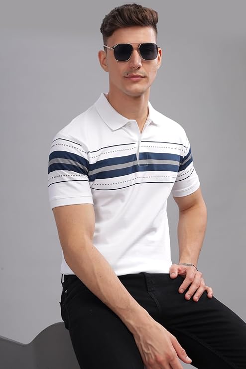 ADRO Regular Fit Polo T-Shirt for Men| Printed Polo T-Shirt | Cotton Polo T Shirt