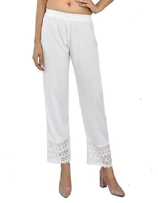 Womens Viscose Rayon Solid Regular Fit Trouser Pants Palazzo Bottom Wear.