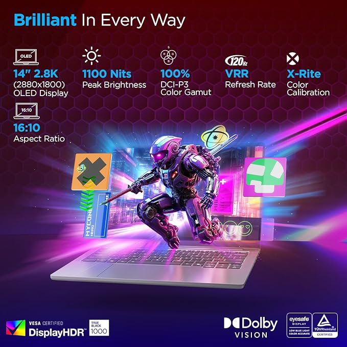 Lenovo IdeaPad Pro 5 Intel Core Ultra 9 285H (32GB RAM/1TB SSD/14 inch (36.83cm)/2.8K OLED/AI PC/Windows 11/Office Home 2024+Lenovo AI Now/1Yr ADP Free/3 Mon. Game Pass/Grey/1.4Kg)