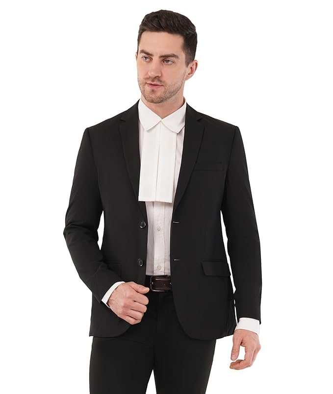 Mens Black Formal Blazer for Advocates, Court Dress, Regular Fit, Fully Lined, Professional Legal Wear