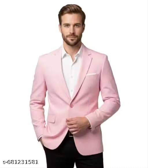 Premium Soft Faux Suede Slim Fit Blazer for All Seasons - Stylish Single-Breasted, Notch Lapel Design for Casual and Formal Wear