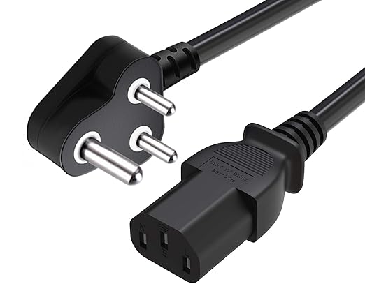 FEDUS 1 Meter Desktop PC Computer Power Cord, 2500 Watt IEC C13 Power Cable for Pc, 3 Pin Ac Wire Lead for SMPS Power Supply, Monitor, Printer, Electric Kettle, TV, All Gaming Computer