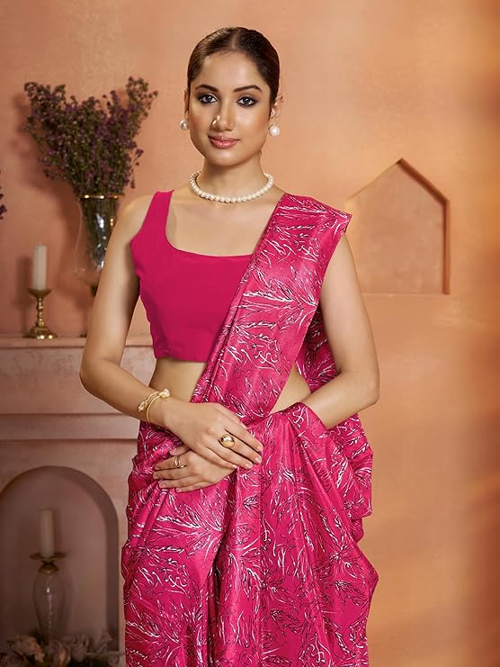 Garden Vareli Art Silk Floral Print Saree