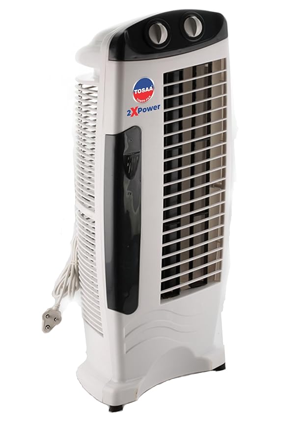 Tosaa Tower Fan 2X Power - With Powerful Air Throw, 25 Feet Air Delivery, Low Power Consumption, High Speed Tower Fan For Home And Office, White
